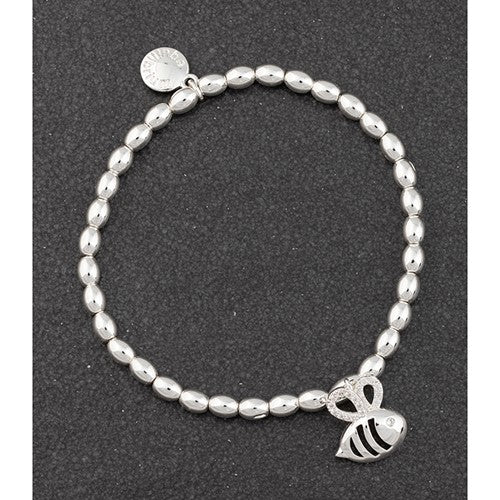 Equilibrium Silver Plated Cute Honey Bee Bracelet