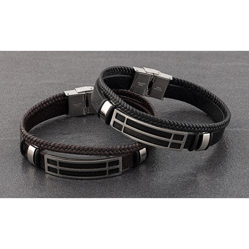 Leather Double Bracelet (Brown)