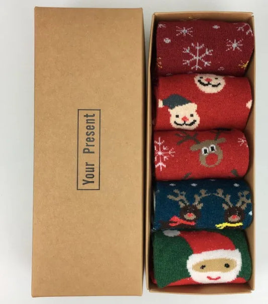 Women's Cute Christmas Polyester Crew Socks