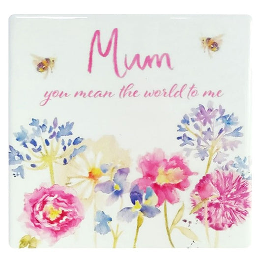 Mother's Day Floral Ceramic Coaster