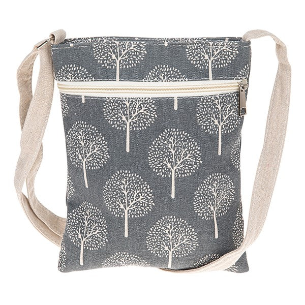 Tree of Life Cross Body Bag Grey