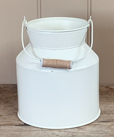 Matte Cream Metal Churn