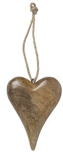Tapered Wooden Heart Decoration