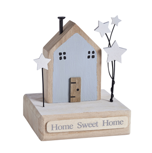 'Home Sweet Home' Wooden House On Base