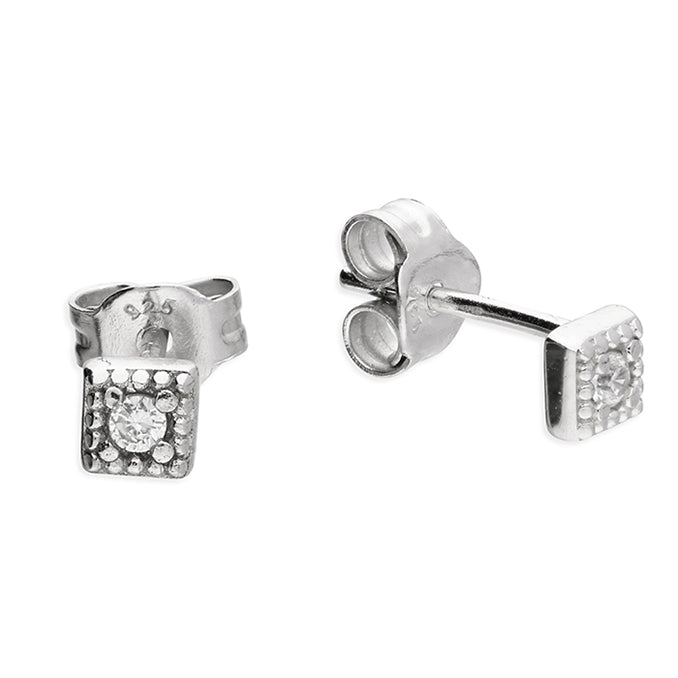 Sterling Silver Square Earrings