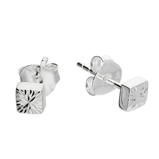 Sterling Silver Square Stud Earrings