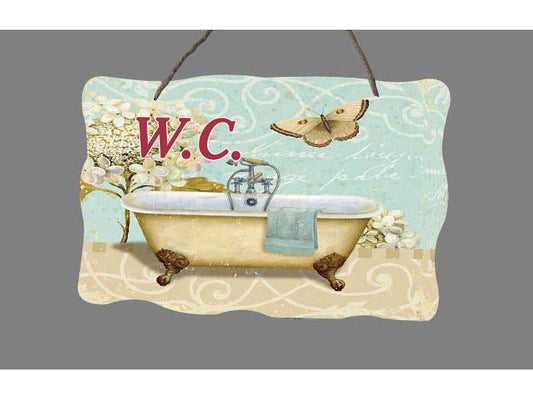 Hanging WC Bathroom Plaque/Sign