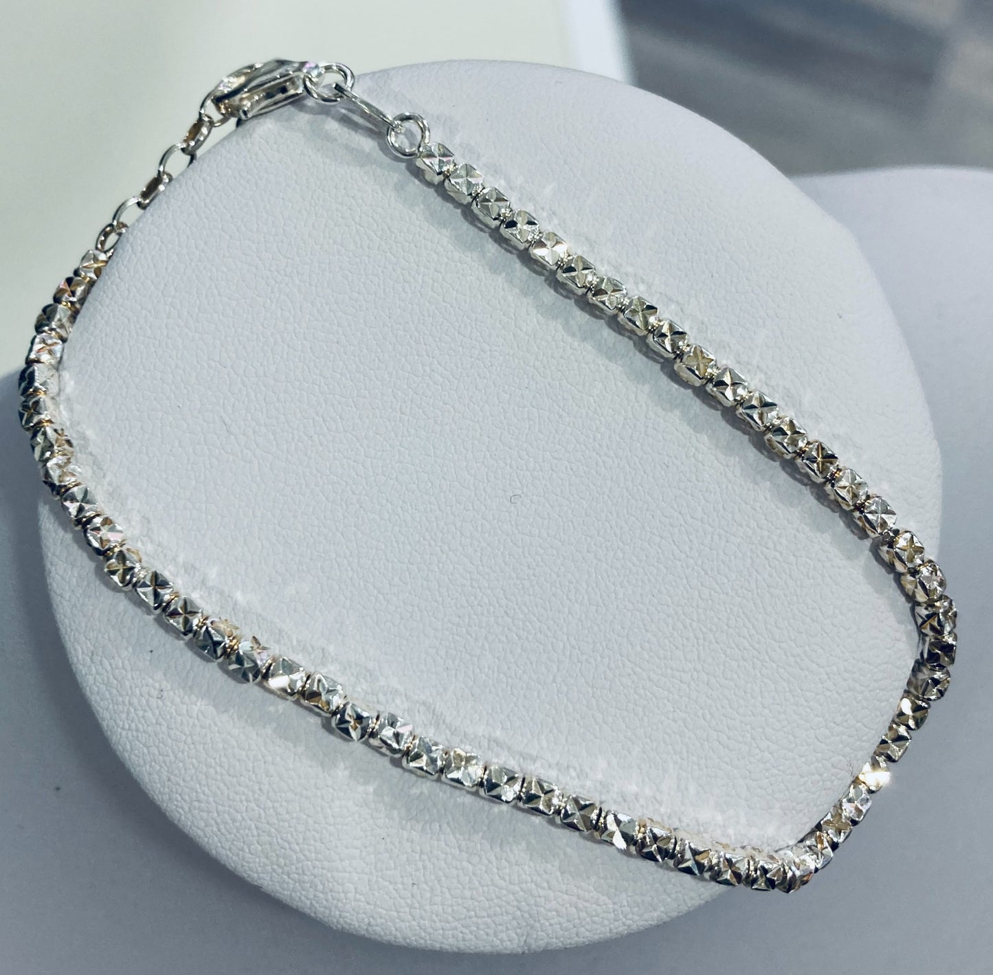Sterling Silver Cube Bracelet